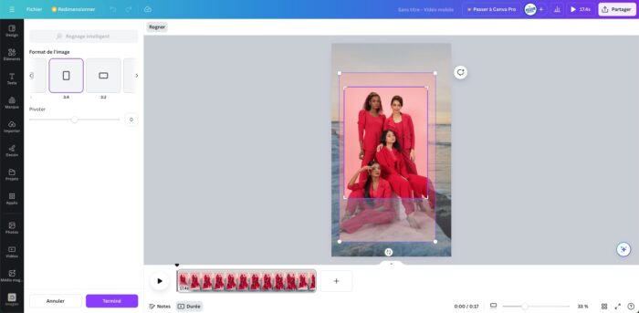 Recadrer sa vidéo pour Instagram avec Canva